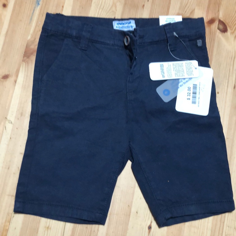 NWT- navy blue mayoral twill Chino shorts